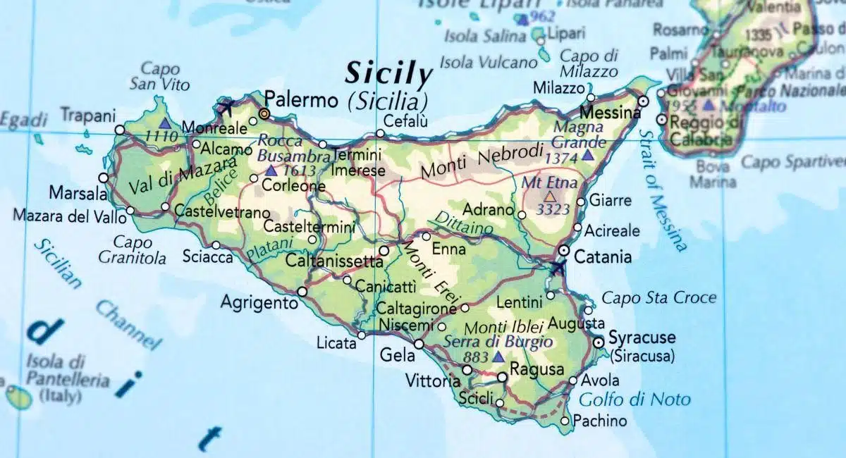 Les 10 meilleures cartes de Sicile à imprimer