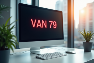 Moniteur affichant une erreur Valorant VAN 79 en lumière naturelle